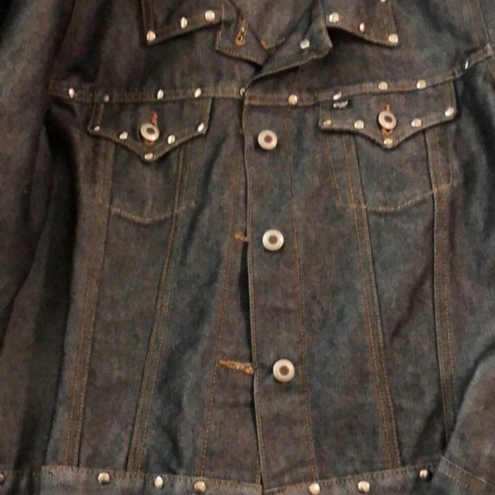Cruel Girl black studded Jean jacket size Large